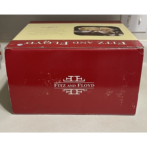 Fitz & Floyd Winter Holiday‎ Santa Server (2006) Gold Tones 12 1/2" EUC - Picture 15 of 16